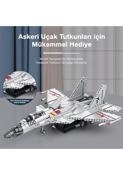 Reobrix 33023 Shenyang J-15 Jet Uçak Yaratıcı Yapı Blok Seti Building Block J-15 Flying Shark -1999parça