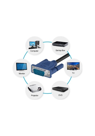 50M Metre Vga Projeksiyon Ekran Monitör Kablosu Pc Görüntü Aktarm