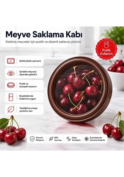 Hubrendy Sh Sunup Sn-38872 Sebze Meyve Saklama Kabı Kahverengi