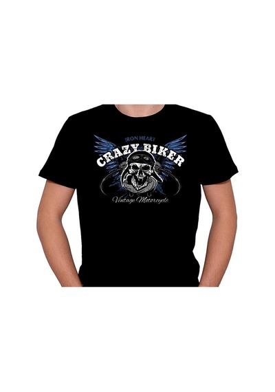 Iron Heart Harley Motor Kuru Kafa Skull Tişört Unisex T-shirt 001