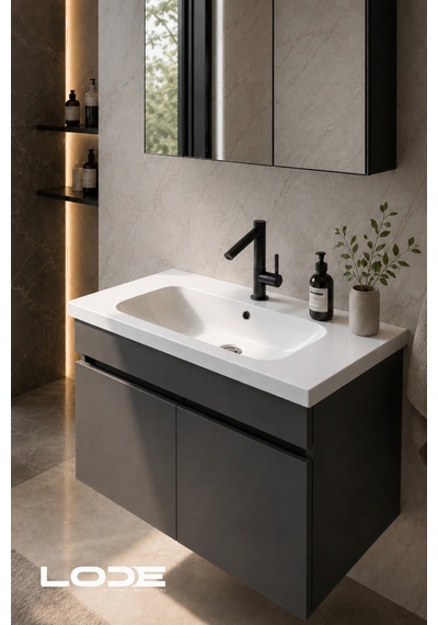 Kale Serisi Banyo Dolabı Seti Banyo Alt Dolap - Aynalı Üst Dolap Cerastyle Frame Lavabolu, Lavabo-aynalı Üst Dolap Dahil Antrasit Gri Kale Serisi Banyo Dolabı Seti Banyo Alt Dolap - Aynalı Üst Dolap Cerastyle Frame Lavabolu, Lavabo-aynalı Üst Dolap Dahil Antrasit Gri