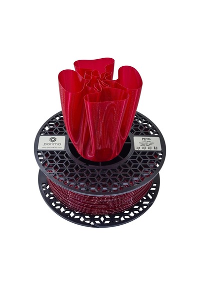 Porima Petg Transparan 1.75mm Şarap Kırmızı Filament 1 Kg