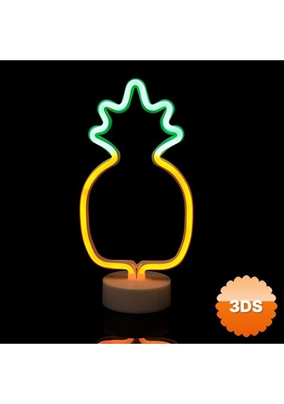 Ananas Neon Led Lamba 16x32.5 Cm Tropikal Tasarım