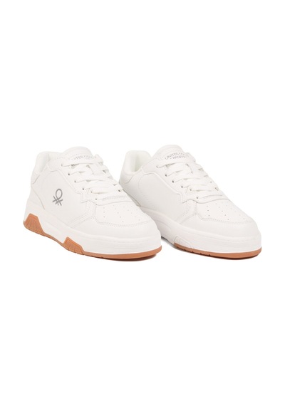 United Colors Of Benetton Beyaz Bağcıklı Cilt Memory Foam Unisex Spor Ayakkabı Bnı-11220 G