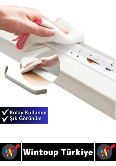 Bantseti Mutfak Lavabo Pencere Sızdırmaz Kenar Yalıtım Bandı Çok Şık Beyaz-gri 3.2 Metre Dörtlü Set
