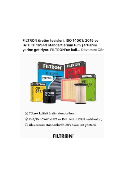 Filtron Fiat Linea 1.3 Jtd Filtre Bakım Seti 2012-2017 Euro 5 411259285