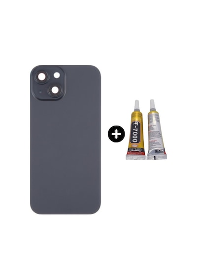 Apple Uyumlu iPhone 15 Arka Pil Batarya Kapak Siyah + B7000