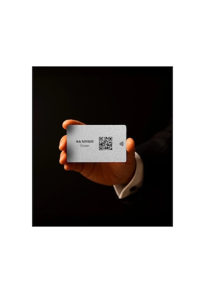 Nfc Dijital Silver Kartvizit Kişileştirilebilir
