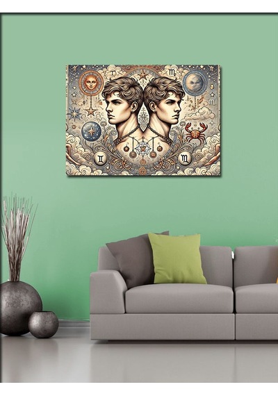 Kanvas Tablo İkizler Burcu Deseni 100cmx140cm