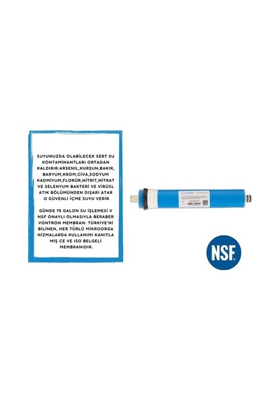 Aura Cebillion Compact Uyumlu 5'li Filtre Seti (Vontron Membran+Post Carbon)