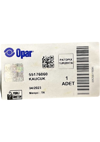 55176060 Fiat Fiorino Kauçuk Paspas Takımı Opar