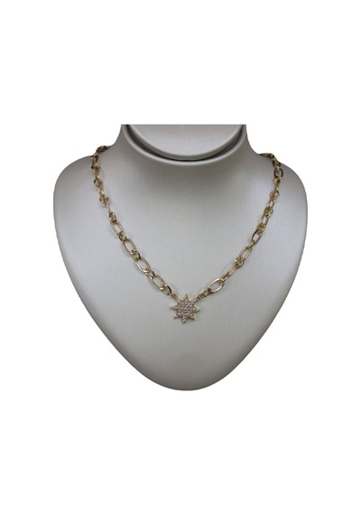 Zirkon Taşlı Güneş Kolye Gold - 76974213 Gold