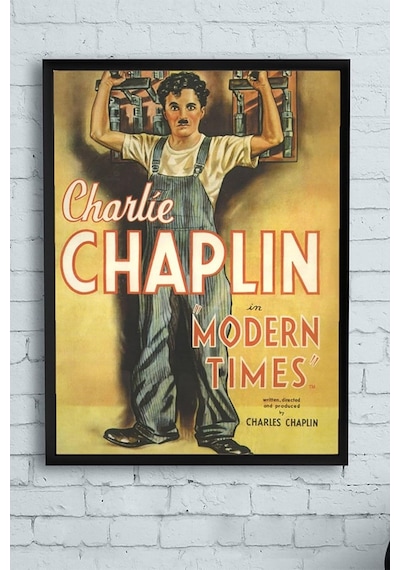 Modern Times - Asri Zamanlar Film Afişi Çerçeveli Tablo 3 30 X 40cm