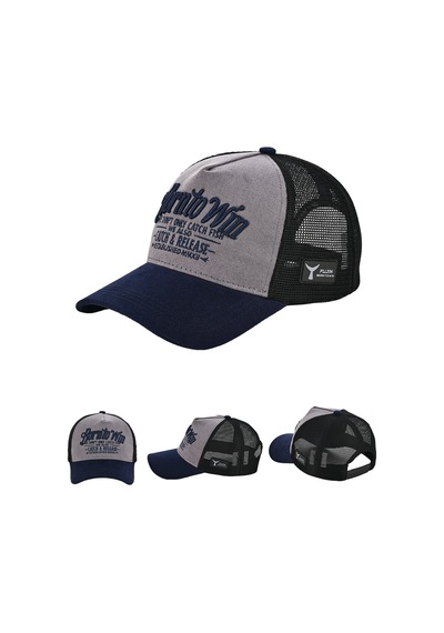 Fujin Btw Trucker Şapka Black Grey Navy Gri