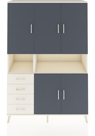 Hyperion Dolap 7 Raflı 4 Çekmeceli 5 Kapaklı 132x44x195 Aytaşı-antrasit/aytaşı Antrasıt/aytası Hyperion Dolap 7 Raflı 4 Çekmeceli 5 Kapaklı 132x44x195 Aytaşı-antrasit/aytaşı Antrasıt/aytası