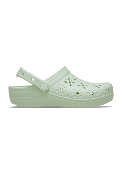 Crocs Classic Floral Cut Out Clog Kadın Terlik Yeşil