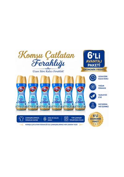 Komşu Çatlatan Granül Çamaşır Parfümü 6 Lı Avantaj Paketi Kalıcı Koku 6'lı Set
