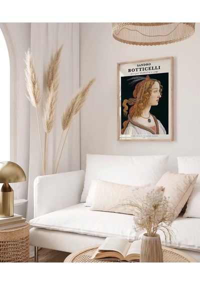 Çerçevesiz Poster Sandro Botticelli Genç Bir Kadının Portresi