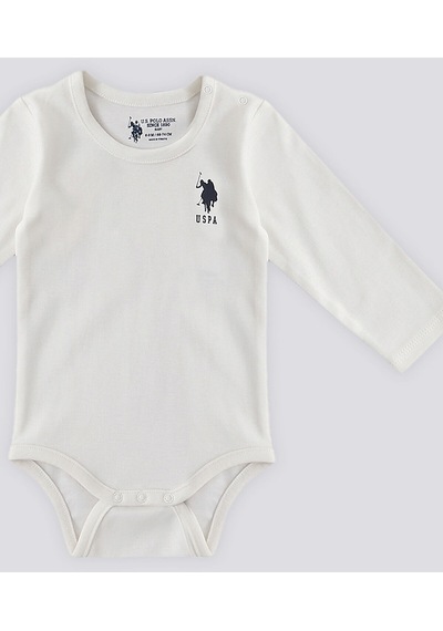 U.S. Polo Assn. U.s. Polo Assn Krem Uzun Kol Bebek Body Zıbın 5274-41633 Krem