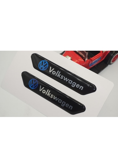 Volkswagen Logo Çamurluk Yanı Ve Ayna Metalize Damla Desen 3M Log