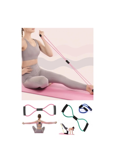 Omilife Plates Jimnastik Yoga Squat Aleti Kas Germe Güçlendirme Egzersiz El Kol Kondinasyon Lastiği Çok Renkli