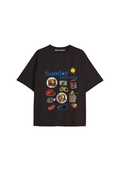 Kalic Studio Y2k Vintage Pickles Baskılı Siyah T-shirt Kod 245 Siyah-245