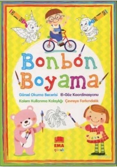 Bonbon Boyama Örnekli Kalın Boyama / Ema Yayınları