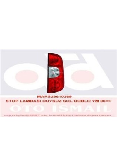 MARS 610369 STOP LAMBASI SOL DOBLO YM 06- DUYSUZ