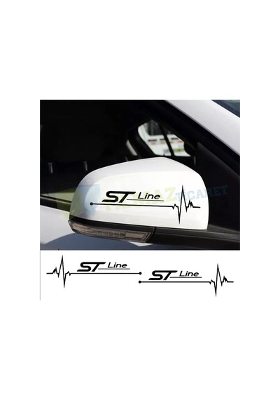 Ford St Line Yan Ayna Kalp Atışı Ritim Oto Sticker Yapıştırma 2Ad