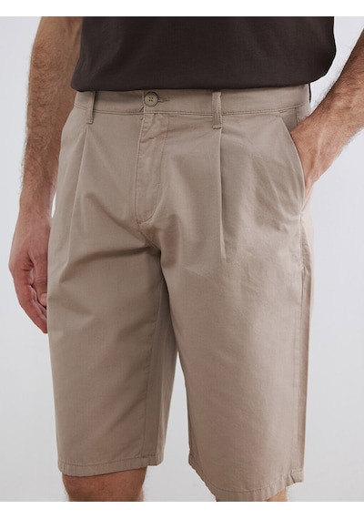 Lcwaıkıkı Classic Bej Rahat Kalıp Gabardin Erkek Şort