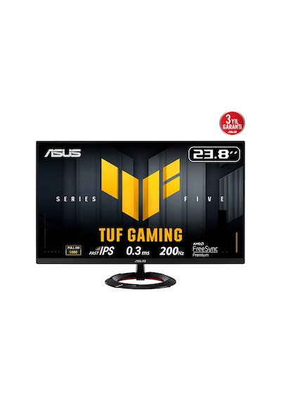 Asus Tuf Gamıng Vg249q5r 23,8&quot 0.3ms, 200hz, Full Hd, Dp, 2xhdmı, Hoparlör, Fast Ips Led, Elmb Sync Premium, Gamıng Monitör