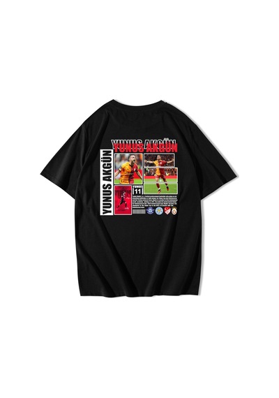 Brz Collection Unisex Oversize Yunus Akgün T-shirt Siyah
