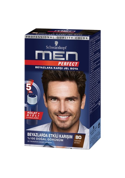 2 Adet Men Perfect 80 Kahve Siyah Erkek Saç Boyası 80 Ml