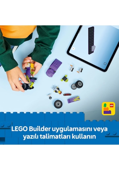 LEGO® City Hot Rod Yarış Arabası Oyuncağı 60485 - 5 Yaş ve Üzeri Çocuklar İçin Sürücü Minifigürlü Oyuncak Yapım Seti (81 Parça)
