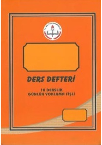 Ders Defteri 10 Derslik Günlük Yoklamalı 200 Sayfa