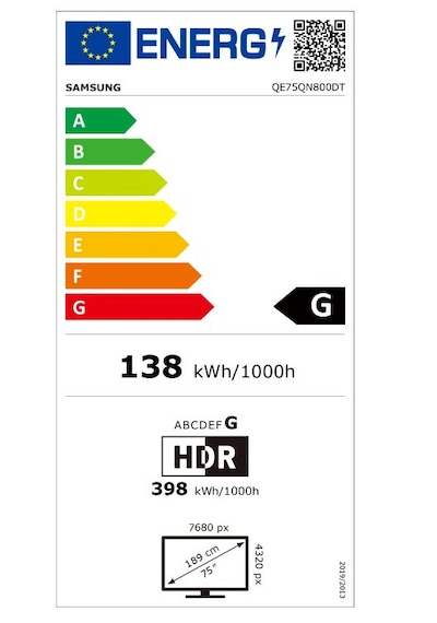 Samsung 75QN800D 75" 8K Ultra HD Smart Neo QLED TV