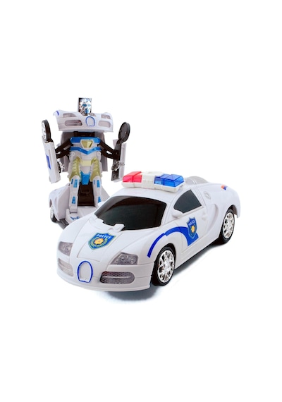 Ap-44 Dönüşen Robot Olan Oyuncak Polis Arabası Çarp Ve Devam Et