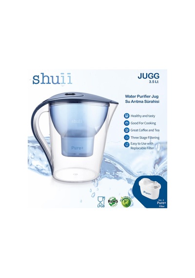 Jugg I Su Arıtma Sürahisi + 5 Adet Filtre I Pure+ Ve Maxtra+ Filtreleri İle Uyumlu