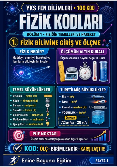 Kodlarla Yks Fen Bilimleri Fizik-kimya-biyoloji