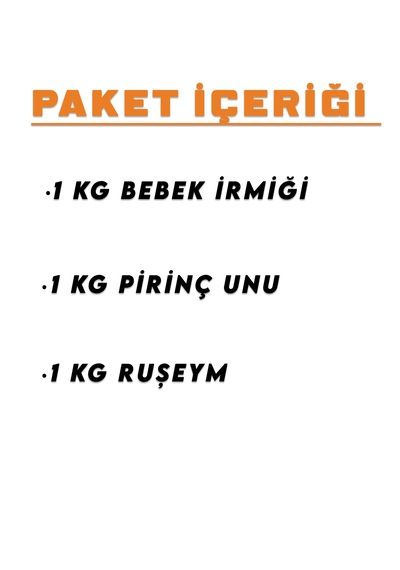 İpek Değirmen Pirinç Unu Bebek İrmiği Ruşeym Bebek Ek Gıda Seti 3 x 1 KG