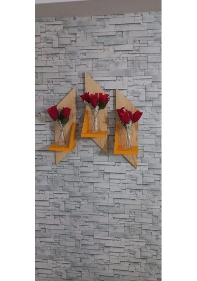 Ahşap Raf Çiçeklik 13.5x55 Cm