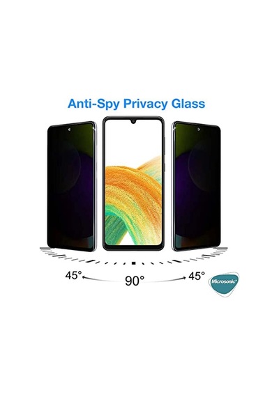 A33 5g Privacy 5d Gizlilik Filtreli Cam Ekran Koruyucu Siyah