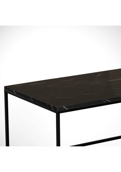 Cosco Siyah Mermer Orta Sehpa Metal & Orta Masa Royal/Metal Ayak