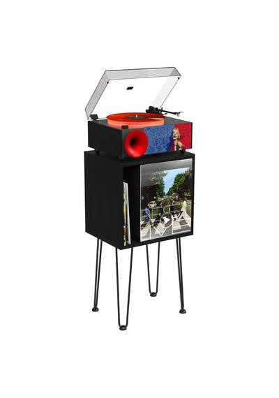Fennessy İ5s Bluetooth Hoparlörlü 45w Hi-fi Işıklı Retro Pikap Plakçalar Turntable, Marilyn Monroe