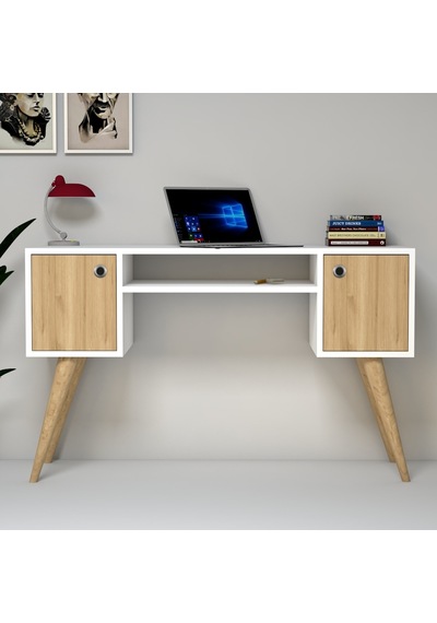 Emkawood Emkawood Arte Çalışma Masası Beyaz  -  Meşe