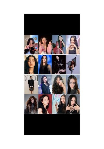 Kpop- Blackpink - Jısoo New Season Tasarımlı Desenli 16 ' Lı Fotokart Seti