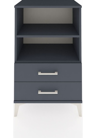 Hyperion Komodin 2 Raflı 2 Çekmeceli 60x44x96 Antrasit-antrasit Antrasit