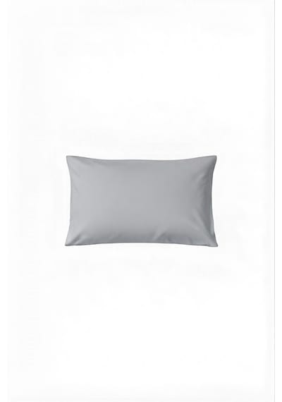 Orta Boy 40x60cm %100 Pamuklu Saten Kumaş Yastık Kılıfı 2adet Gizli Fermuarlı Gri