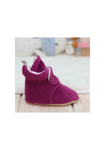 Ella Bonna Kaydırmaz Taban Polar Pamuk Astarlı Unisex Bebek Çocuk Ev Terliği Basic Mor - 561957207 Mor - 561957207 Mor