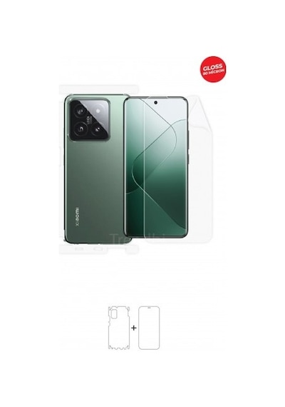 Xiaomi 14 Pro Ön, Arka Ve Yan 360 Derece Tam Kaplama Tpu Film